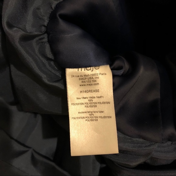 Maje Grease fit and flare midnight blue mini dress - Picture 5 of 6